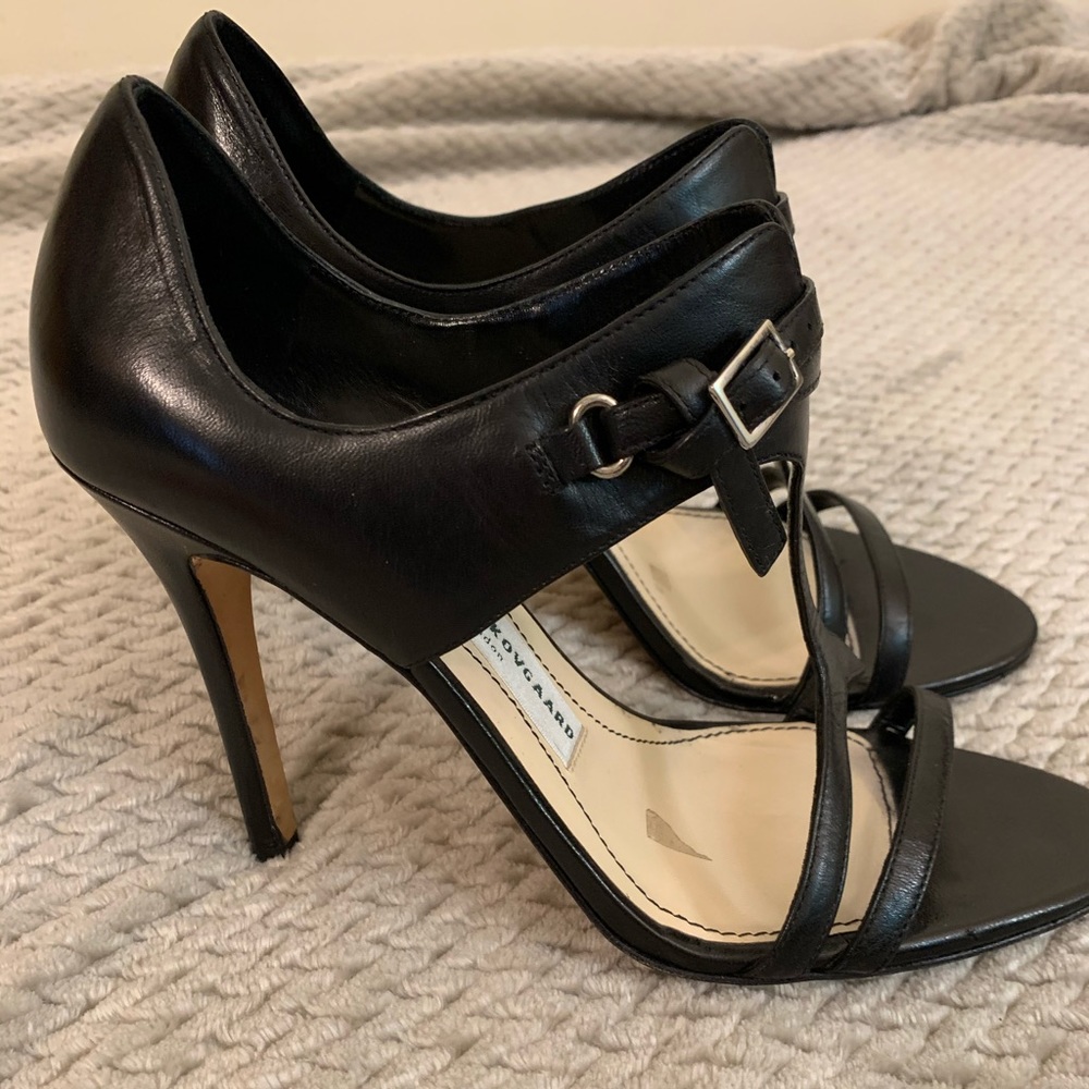 Camilla Skovgaard black high heeled sandals—fits 9